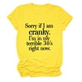 thumbnail image 1 of EQWLJWE Chemises pour Femmes Liquidation Femmes Manches Courtes Décontracté Femmes Décontracté Drôle Lettre Imprimée Col Rond Manches Courtes Hauts Blouse T-Shirt, 1 of 3