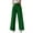 Green, variant on EDFBUYKRS Female Women Pants Casual Teacher Pants for Women Women's Solid Color Elastic High Waist Wide Pants Casual Wide Leg Long Casual Belt Pocket M