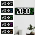 thumbnail image 6 of linyes 16 Inch Large Display Digital Wall Clock RGB LED Clocks Temperature Date Display, 6 of 10
