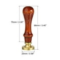 thumbnail image 2 of Uxcell Alphabet J Wooden Handle Removable Brass Head Classic Letter Wax Seal Stamp, 2 of 5