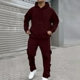 thumbnail image 2 of BOOMNY Men Sweatsuits Set Plus Size Hoodies Sweatpants 2Pcs Gym Sweat Suits Running Jogging Fall Winter Athletic Tracksuit Outfits, 2 of 7