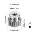 thumbnail image 2 of Uxcell Engrenage Moteur Différentiel en Acier Inoxydable 6mm Ouverture 20T Mod 1, 2 of 5