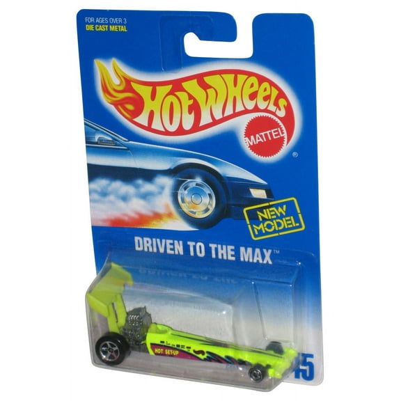 Hot Wheels Driven To The Max (1991) New Model Die-Cast Hot Green Toy Car #245