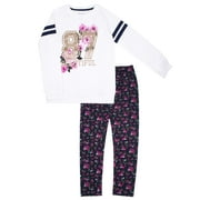 Varsity Glitter Graphic Fleece Top & Legging, 2-Piece Outfit Set (Little Girls & Big Girls)