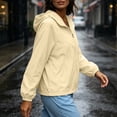 thumbnail image 6 of MORESEC Women's Plus Size Summer Fall Windbreaker Jackets Solid Casual Loose Thin Outerwear Lightweight Travel Beach Tops, Yellow 3XL, 6 of 9