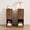 Walnut-3style, variant on Narrow Walnut Nightstand Set of 2, Small Bedside Table with Arched Drawer, Slim Wood Night Stand, Mid Century Modern End Table, Walunt