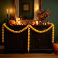 thumbnail image 5 of Halloween Garland 59in Marigold Artificial Flower Hanging String for Festival Wedding Diwali Home by OVFUIZ, 5 of 7