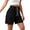 Black, variant on TEAJOPSUU Womens Cargo Shorts Elastic Waist Drawstring with Multi Pockets Shorts Casual Summer Workwear Shorts Dark Blue