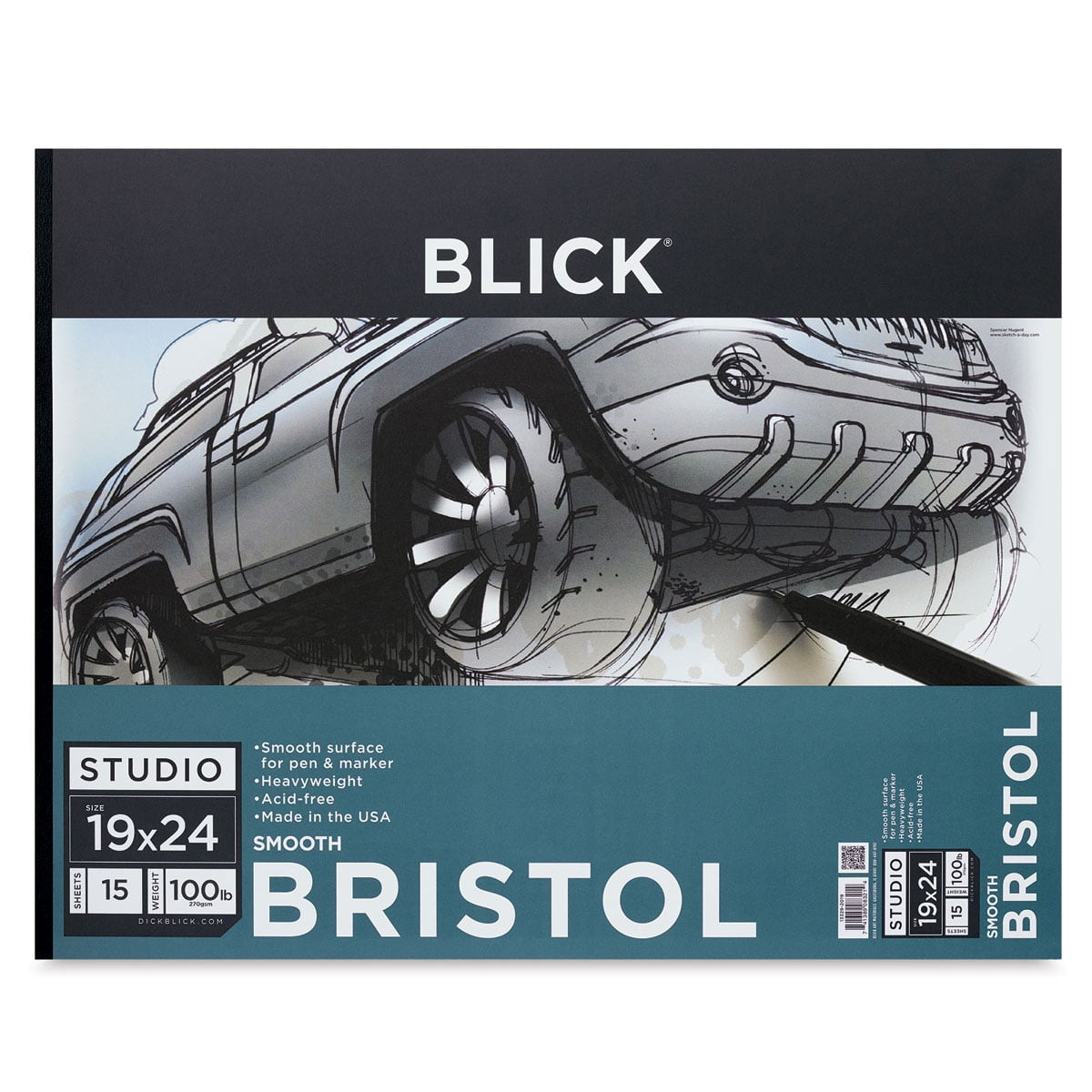 Blick Bristol Pad - 19" x 24", Smooth, 15 Sheets