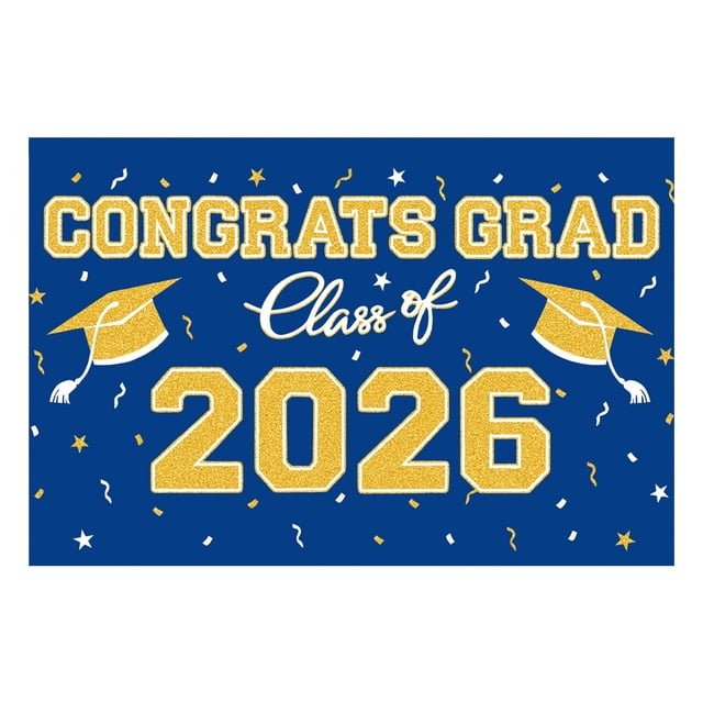 Graduation Decorations 2026 Set Congrats Grad Decor Set with Banner Porch Sign Hanging Honeycomb Centerpieces for Grad Decorations Party Supplies Set,Decoration Kit,Balloon Set,Banner Set,Table Decor