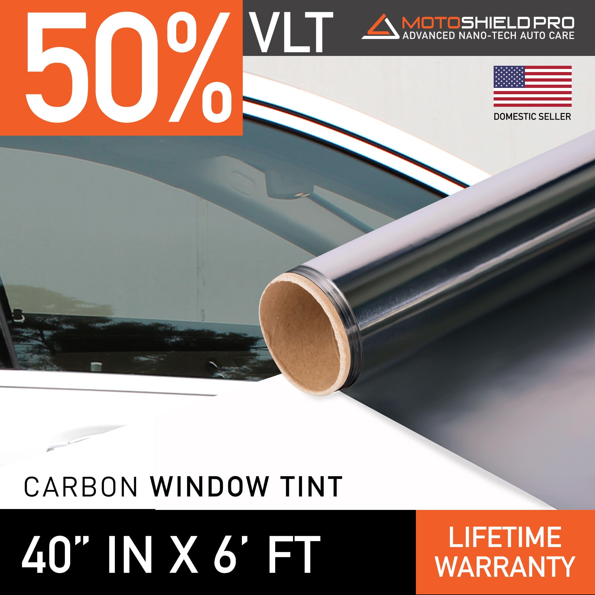 28" x 50' Silver CHROME MIRROR Window Tint Car Home Comme HP 2ply 5% Intersolar 