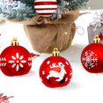 thumbnail image 2 of HadinEEon Christmas Ornaments Set, 16pcs Christmas Balls for Xmas Tree Decoration, 2.36 Inch Xmas Hanging Decor, Red and White, 2 of 6