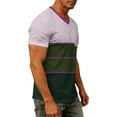 thumbnail image 6 of CONZONE Men's Tshirts Short Sleeve T-Shirts for Men Casual Striped V Neck Lightweight Tees Cozy Summer Tops, 6 of 8