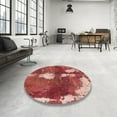 thumbnail image 4 of Ahgly Company Machine Washable Indoor Square Abstract Red Area Rugs, 5' Square, 4 of 7