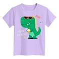 thumbnail image 4 of Gubotare Tops for Girls Girls' and Toddler Flutter Short Sleeve Summer Graphic T Shirt (Light Purple,Size 9-10 Years), 4 of 4