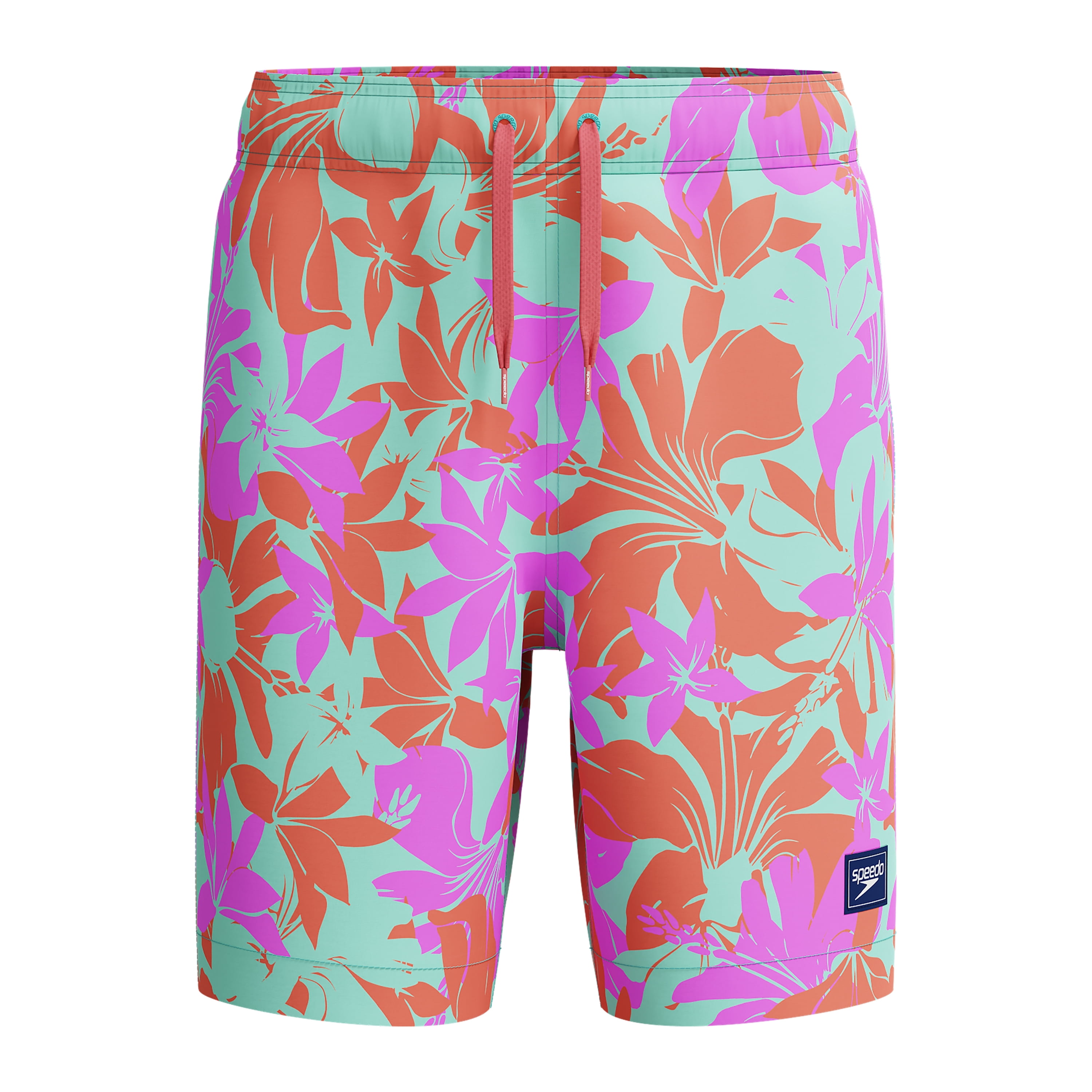 Speedo Girl's UV Protection Printed Closed Racerback One Piece Swimsuit - Arctic Glass, Size 12