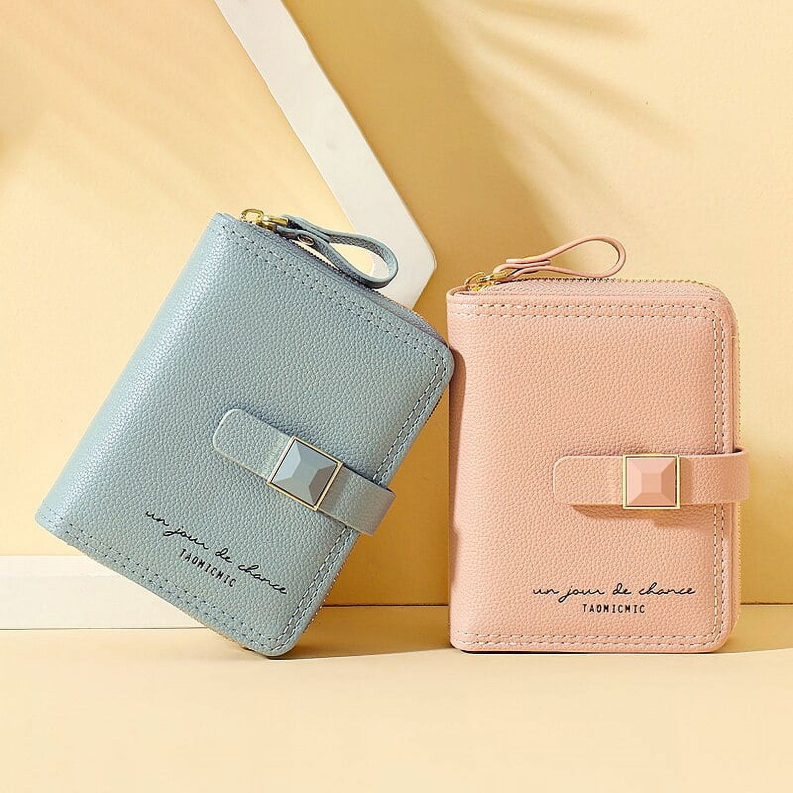 QWZNDZGR High Quality Matte Leather Women Wallet With Zipper Coin Purse  Card Holder Brand Designer Female Wallets Ladies Small Purse 