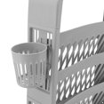 thumbnail image 2 of M Buder Librero Estantería Carrito Organizador Multiusos 6 Niveles con Ruedas para Libros y Útiles Escolares, Color Gris (72x37x10 cm / 28.3x14.6x3.9 in), 2 of 9