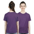 thumbnail image 2 of Next Level Youth Short Sleeve T-Shirt 100% Combed Cotton Jersey Plain Casual Tee (Purple-Rush, L), 2 of 8