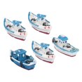 thumbnail image 1 of Resin Desktop Ornament Adornment for Home Yacht Shape Micro Landscape Simulation Tree Color 5PCS, 1 of 4