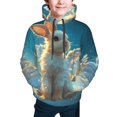 thumbnail image 2 of Bingfone Cute Angel Winged Rabbit Pattern Youth Classic Hoodies Soft Hooded Pullover Sweatshirts for Girls and Boys, 2 of 6