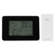 thumbnail image 1 of Higrómetro inalámbrico LCD digital despertador sensor inalámbrico higrómetro termómetro para uso en casa y oficina, color negro, 1 of 14