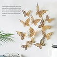 thumbnail image 3 of DIY Wall Stickers Hollow Insect Fridge Decals Sticking Fridge Decals Sticking Paperboard Stickers for Home Decor, LK04-Gold, 3 of 8