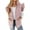 Pink, variant on Winter Women's Button Down Puffer Vests Ruffle Sleeve Padded Gilet with Pockets