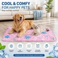 thumbnail image 5 of Summer Self Cooling Pet Paw Printed Ice Mat, 39.3×27.5 Inch XXL, Non Slip Washable Pad for Dogs Cats, Cool Bed Sofa Crate Indoor, 5 of 7