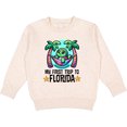 thumbnail image 2 of Inktastic First Trip to Florida Funny Beach Toddler Sweatshirt, 2 of 4