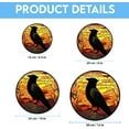 thumbnail image 5 of Customized Crow Stained Glass Window Hangings, Crow Colorful Glass Panel Pretty Gifts, Crow Decoration for Home Garden Christmas I2q3DU, 5 of 5