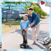 iScooter Electric Scooter for Kids 3+, 3-Wheels 70W Motor Escooter & Light-Up Wheels and Pedal, Foldable & Height Adjustable Toddler Motorized Scooters, E-Scooter for Girls Boys(Black)