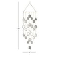 thumbnail image 3 of DecMode 32" Brown Metal Geometric Windchime with Glass Mirrors and Bells, 3 of 8