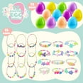 thumbnail image 3 of Joyfy 12 Pack Prefilled Easter Eggs with Toys,Easter Eggs Filled with Necklaces and Bracelets Girls Jewelry Set for Easter Basket Stuffers and Classroom Exchange Party Favors, 3 of 8