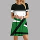 thumbnail image 2 of Vestido de Manga Corta para las Mujeres Casual Impreso Cuello Redondo, Vestido de las Señoras para la Primavera Y el Verano de Uso Diario, 2 of 9