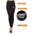 thumbnail image 2 of 4 Pack Women's Warm Winter Fleece Lined wide elastic waistband Thermal Leggings with Flattering Front Seam, 2 of 6