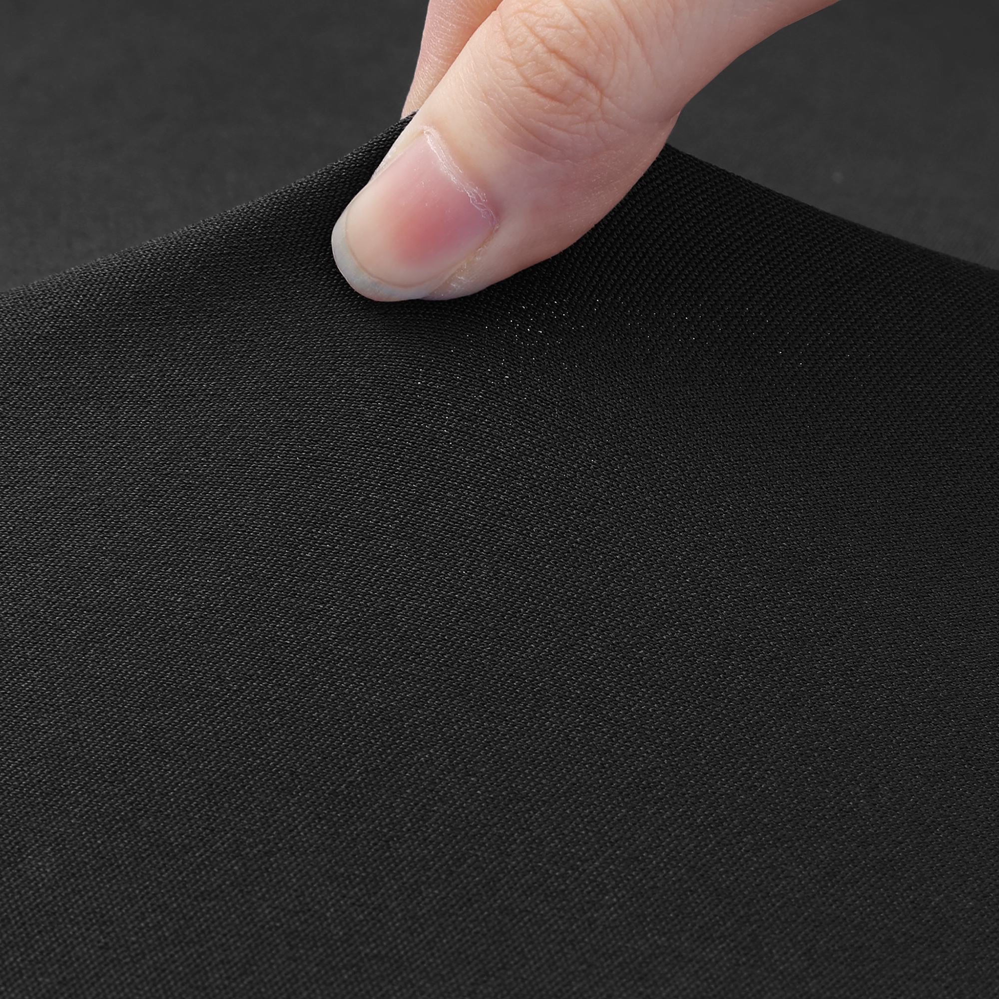 Unique Bargains Spandex Tablecloth 1 Pack Table Cover for 4 Foot Table Black 8FT