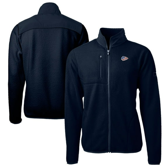 Men's Cutter & Buck Navy Kansas City Chiefs Big & Tall Cascade Eco Sherpa Fleece Full-Zip Jacket