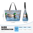 thumbnail image 4 of Fotbe Mallard Duck Swimming In A River Bolsa de Viaje para Playa - Resistente al Agua, Bolsa Tote de Gran Capacidad y Ligera con 7 Bolsillos para Mujeres y Hombres, 4 of 7