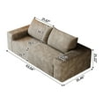 thumbnail image 3 of 63" 2Setaser Sofa, Corduroy Fabric,Deep Seat Couches, Comfy Loveseat Sofa, No Assembly, 1 Pcs for Living Room, Bedroom, Conference Room, Apartment (Brown), 3 of 8