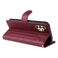 thumbnail image 4 of Compatible with Samsung Galaxy A32 4G Case, Premium Leather Wallet Book Case Magnetic Flip RFID Blocking Credit Card Holder Kickstand with Wrist Strap Shock Absorbing Case, Winered, 4 of 13