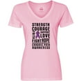 thumbnail image 3 of Inktastic Chronic Pain Awareness Strength Courage and Support Women's V-Neck T-Shirt, 3 of 5