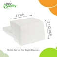 EcoQuality 1Ply Napkins, Low Fold Dispenser, 3.5x5 in, 400/pk, White