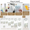 thumbnail image 6 of Sage Green Ocean Window Privacy Film, Coastal Eucalyptus Starfish Shell Static Cling UV Sun Blocking Heat Control Window Tint Day and Night, Non-Adhesive One Way Windows Privacy Cover 17.7''x78.7'', 6 of 7