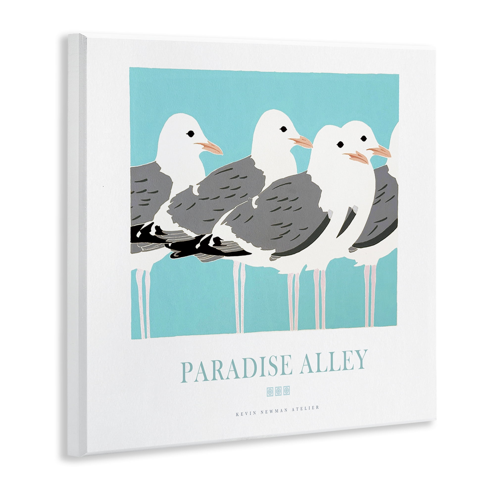 Stupell Industries Paradise Alley Seagull Gathering Wall Plaque Art, design by Jadei Graphics