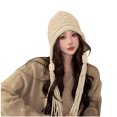 thumbnail image 2 of Babysbule Hats for Women Winter Winter Knitted Hats Fashion Cold Hat Cute Outdoor Warmth Thick Woolen Hats, 2 of 2