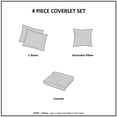 thumbnail image 5 of Cotton Bedding Set 4 Piece Microfiber Reversible Ruffle Quilt Set with Throw Pillow White King/Cal King,Comforter Set, 5 of 14