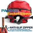 thumbnail image 2 of Athletico Premier Tennis Backpack - Tennis Bag Holds 2 Rackets in Padded Compartment | Separate Ventilated Shoe Compartment | Tennis Bags for Men or Women (Red), 2 of 5