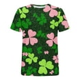 thumbnail image 5 of HOMBOM Womens Holiday Shirts Tee Shirts Summer Basic St. Patricks Day Casual Crewneck T Shirts for Ladies Short Sleeve, 5 of 7
