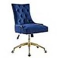 thumbnail image 2 of Modway Regent Tufted Performance Velvet Swivel Office Chair, Gold Navy, 2 of 4